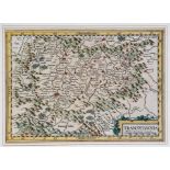 Landkarte von Transsilvanien16. Jarhundert Holzschnitt auf Papier, partiell coloriert. Bezeichnet,