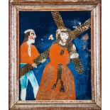 Fünf HinterglasbilderSpanien, 19. Jh. Teresa von Ávila, Maria Immaculata, Kreuzschlepper und zwei