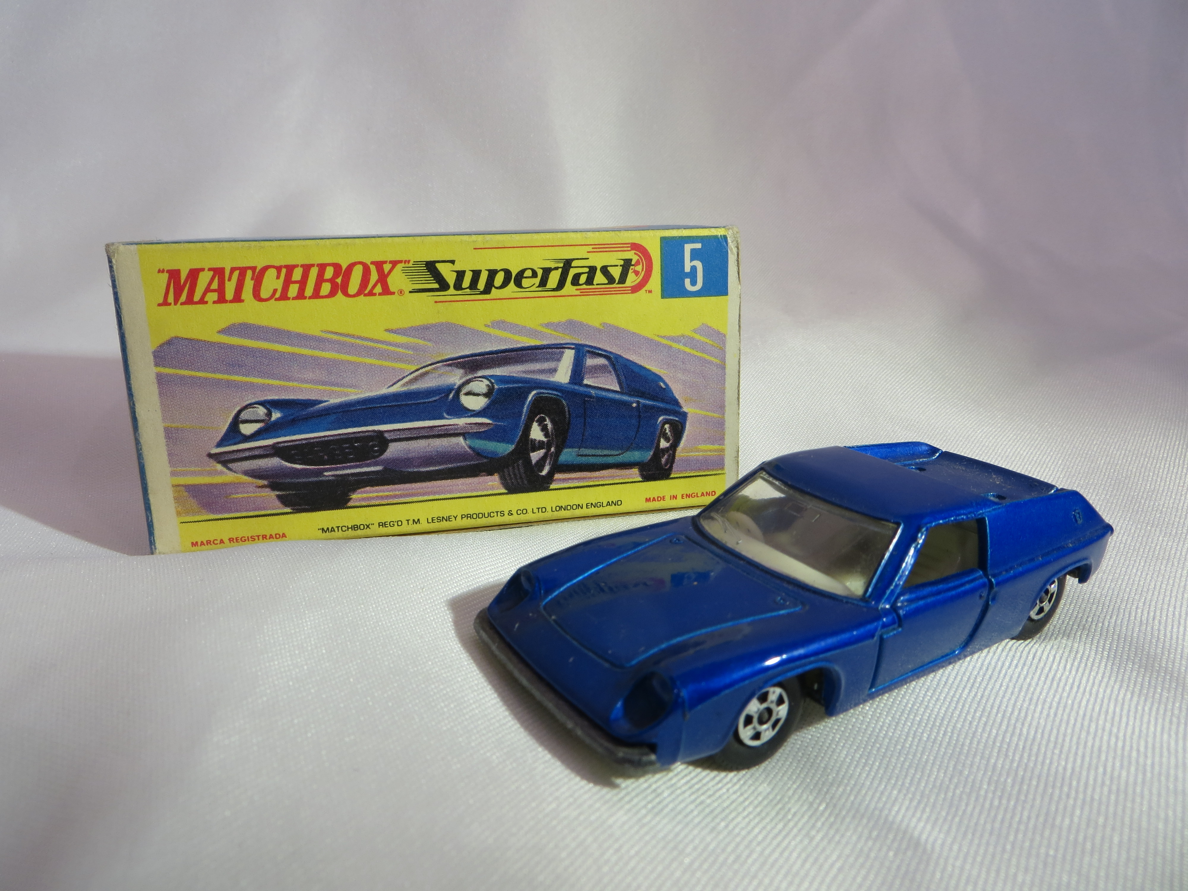 A Matchbox Superfast Lotus Europa; No. 5. Original box.