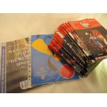 33x Manchester United home programmes (complete), from the 1998/99 treble winning season,