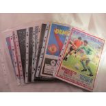10x Assorted Manchester United programmes including League Cup finals, Charity Shield and