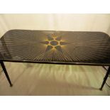 A retro coffee table. Approx. height: 40cm. PLEASE NOTE THAT THIS ITEM IS EXCLUDED FROM OUR P&P