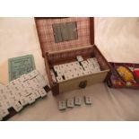 A vintage Mahjong set.