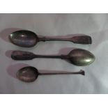 3x Silver spoons (2x 1875, London, Charles Boyton and 1x 1960, Sheffield, Alexander Clark & Co.