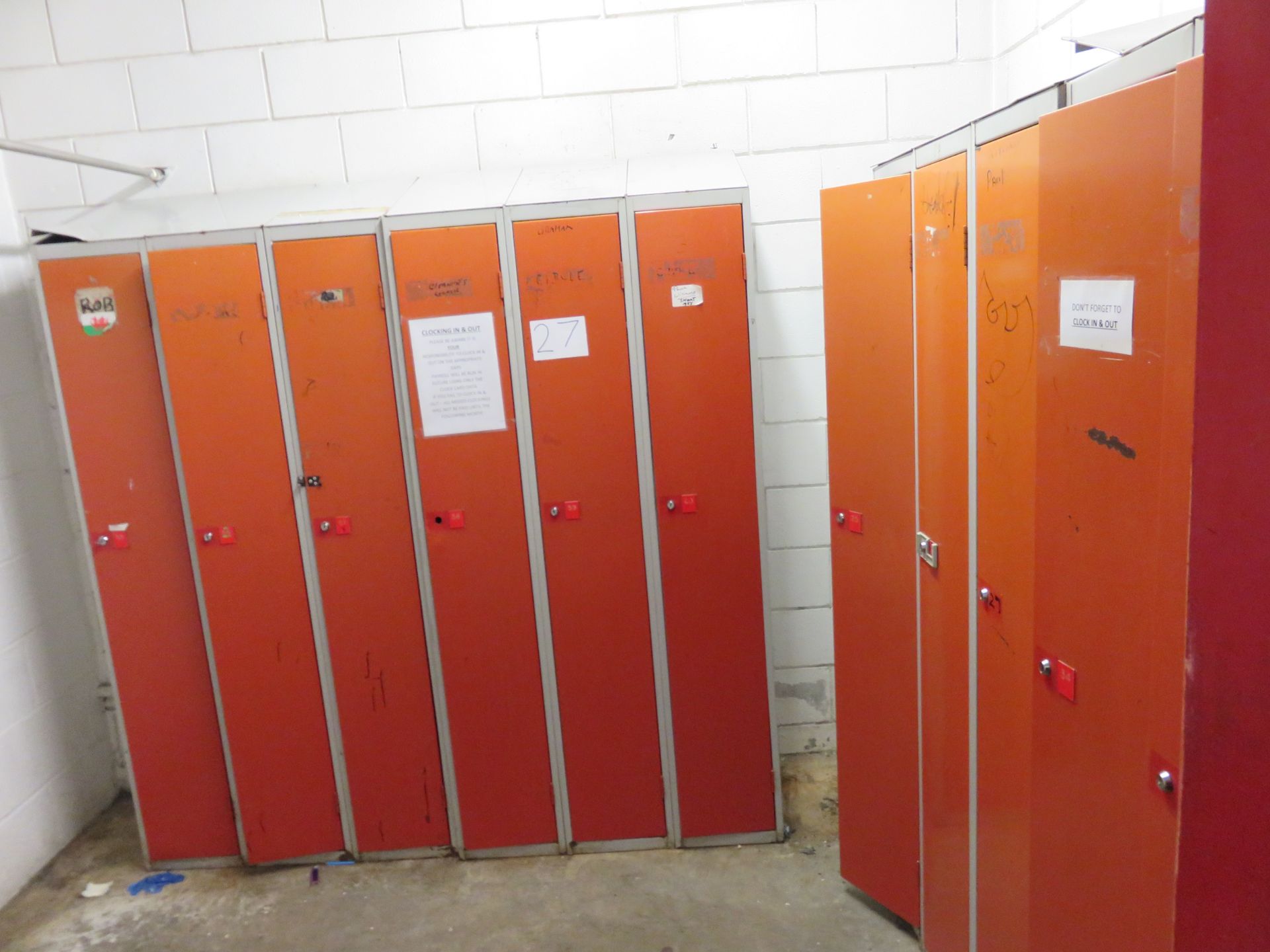 4 x banks of 3 full length lockers LIFT OUT £10