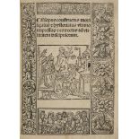 Aesop. Esopus constructus moralicatus & hystoriatus, fine woodcut title with border incorporating