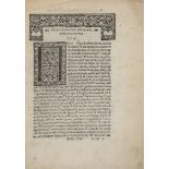 Aristotle. De Moribus ad Nicomachum filium libri decem, woodcut printer's device to title, head-