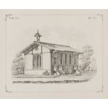 Eveleth (S.F.) School-House Architecture, New York, 1870 & others, American, schools (4)