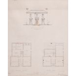 Bellamy (Pearson) Two sheets of architectural plans for a house in Canwick, Lincolnshire