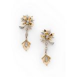 A pair of diamond and 18ct gold earrings, Boucheron Paris