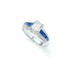 A diamond, sapphire and 18ct dress ring
