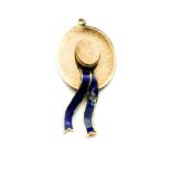 An 18ct gold and enamel pendant, Nardi Venezia