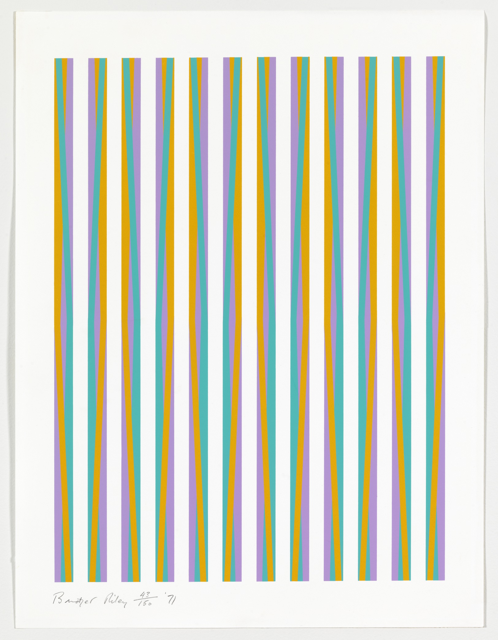 Bridget Riley (b.1931) Print for Chicago 8 (Schubert 15)