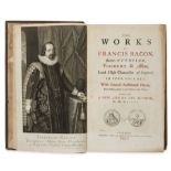 Bacon (Francis) The Works, 4 vol., 1st coll. ed., eng. fronts., cont. calf, folio, A.Millar, 1740.