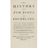 Fielding (Henry) The History of Tom Jones, a Foundling, 6 vol., second edition, cont. calf, A.Millar