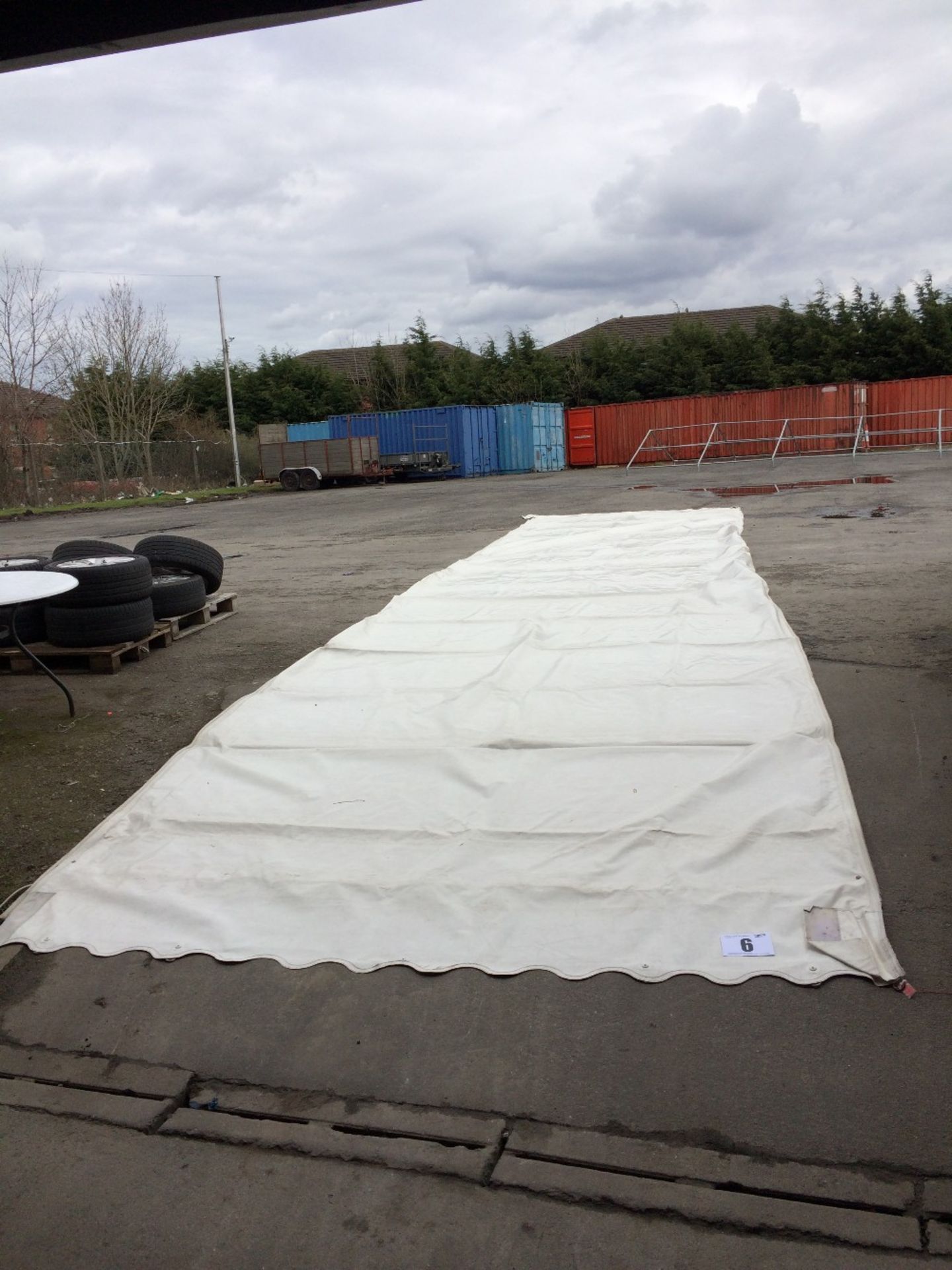 5 - Custom Covers 12m x 3m white PVC roofs (12m x 15m)