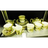 A Japanese porcelain tea set