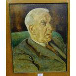 A portrait of an Elderly Man, oil-on-canvas board, signed indistinctly and dated 1948 bottom left,