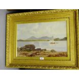 19th Century School Loch Scene Oil-on-canvas, signed indistinctly bottom right and dated 1889, under