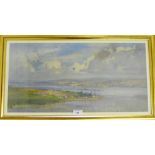 Alfred Hayward, (1875-1971) NEAC, ROI, RP Greenock, Warships at Anchor on Tail O' The Bank Oil-on-