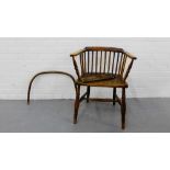 An elm Windsor chair (a/f)