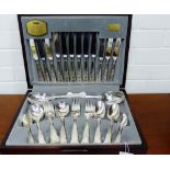 A Viners forty-four piece Epns canteen containing a suite of Kings Royale flatware