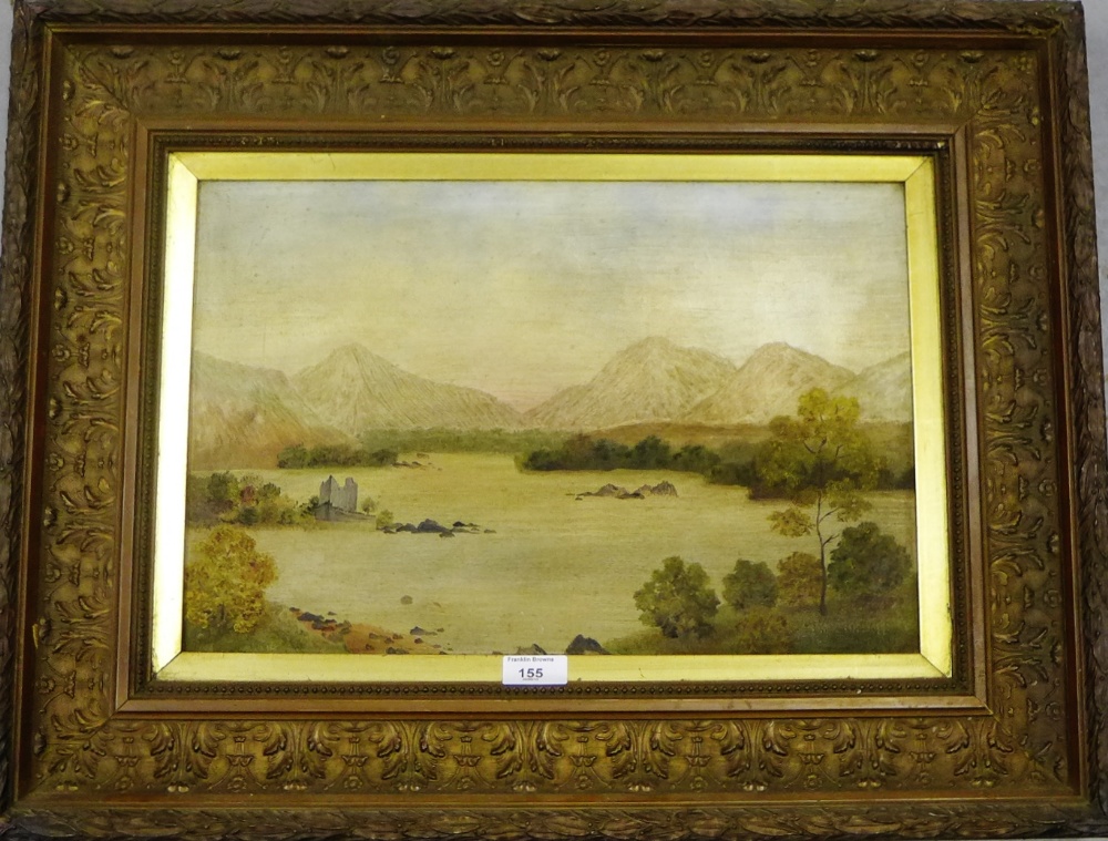 Unknown Artist Mountain and Loch Scene Oil-on-canvas apparently unsigned, framed, 33 x 28cm