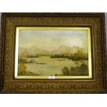 Unknown Artist Mountain and Loch Scene Oil-on-canvas apparently unsigned, framed, 33 x 28cm