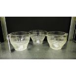 A set of three Victorian glass finger bowls (3)