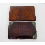 A brown leather wallet, together with another (2)