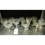 A collection of ten Victorian wine glasses (10)