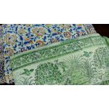 Two printed fabric table cloths (2)