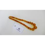 A strand of amber beads