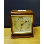 A Hamilton & Inches of Edinburgh mahogany cased Elliott mantle clock, the silver dial with Roman
