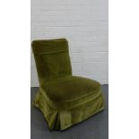 A Whytock & Reid style upholstered side chair on cabriole supports (thick upholstery)