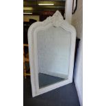 A Rococo style wall mirror with cast shell and scroll decoration, 125 x 80cm