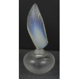 A Lalique opaque glass scent bottle and stopper, 15.5cm high