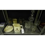 A mixed lot to include The Real MacKenzie Scotch Whisky pub water jug and ashtray by Wade,