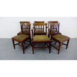 A set of six Scottish mahogany dining chairs, circa early 19th century, comprising five side