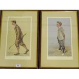A pair of Vanity Fair golfing prints to include Hoy Lake and Mr John Ball Jnr., both in glazed