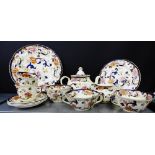 A Masons Mandalay pattern table wares to include a teaset, dinner plates, side plates and bowls etc.