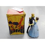 Vintage Cinderella and Prince Charming novelty mechanical waltzing figure group, model No. 9/19,