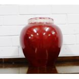 A Wemyss red glazed baluster jar, 26cm high