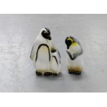 Two Royal Doulton Penguin figure groups, tallest 6cm (2)