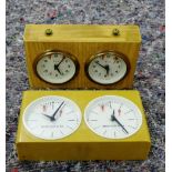 A Brian Eley & Co chess clock timer together with another BCM timer (2)