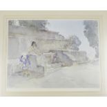 William Russell Flint Print, signed in pencil with a blind stamp, in a glazed gilt wood frame, 70