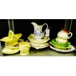 A mixed lot of 20th century pottery to include a Crown Devon jam dish, Carlton Ware plates, a