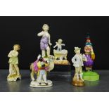 A mixed lot of 19th century and later figures to include a Crown Staffordshire Gnome, a Dresden