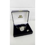 Gent's Tissot PR 100 stainless steel cased wristwatch, the enamel dial with hour batons and date