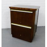 An Art Deco style two drawer filing cabinet, 75 x 59 cm